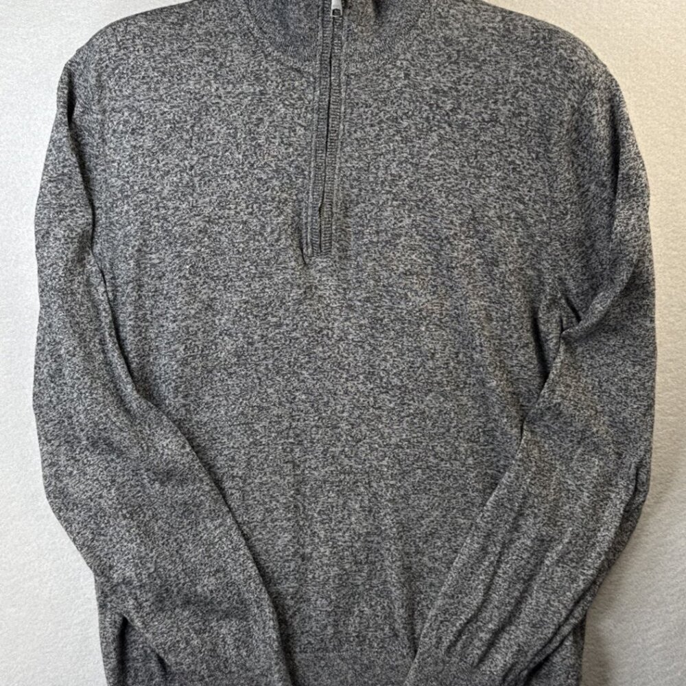 Banana Republic Quarter Zip Sweater Mens Size L Pima Cotton & Cashmere Blend Top